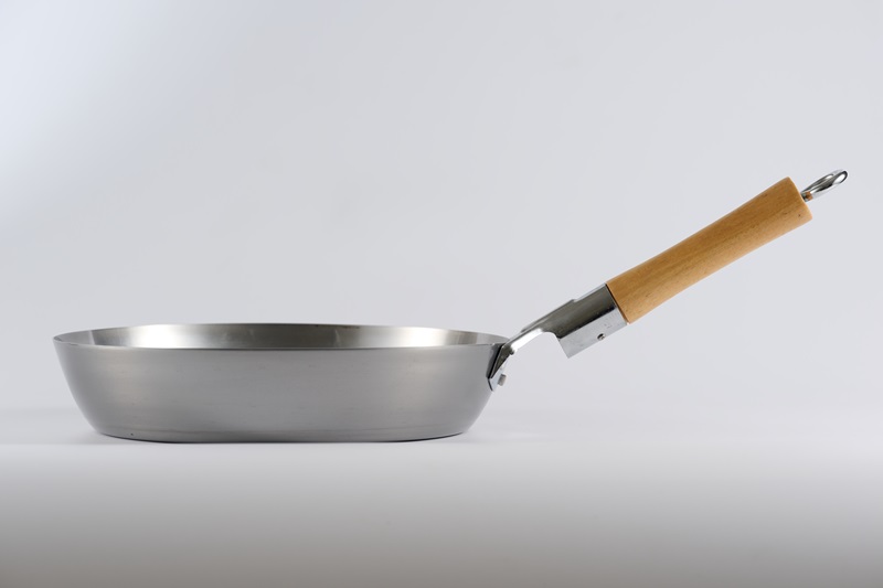 Steel Skillet wooden handle