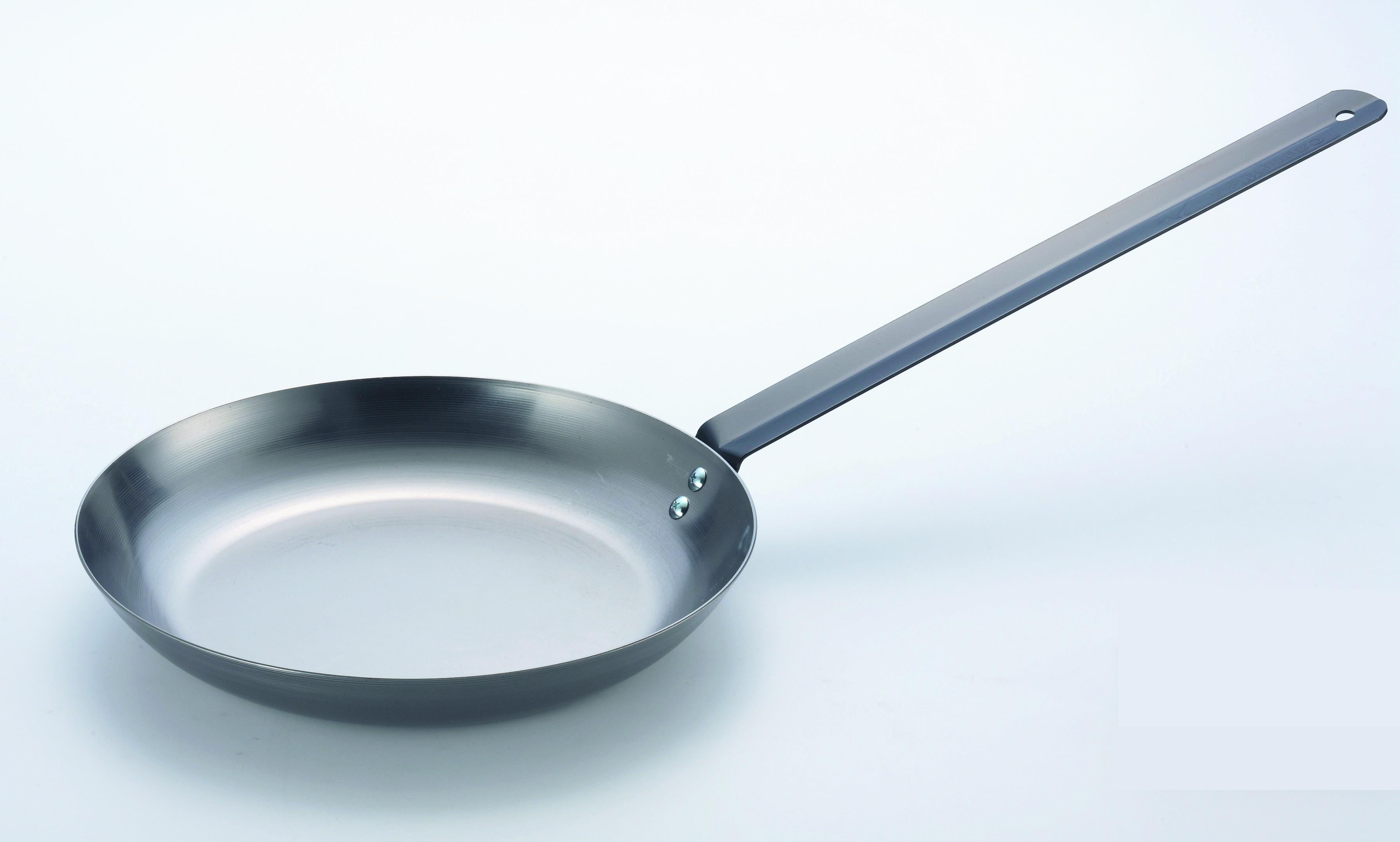 Steel Frying Pan &amp; Long steel handle